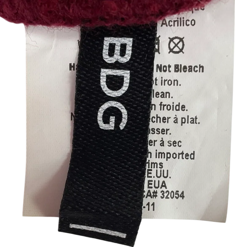 BDG Red Burgundy Knitted hat One Size