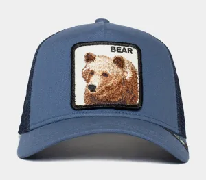 Big Bear Trucker Mens Hat (Blue)