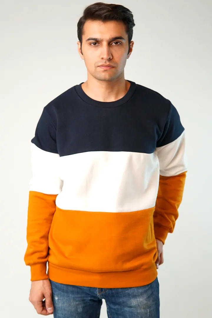 Spatter Color Block Sweatshirt