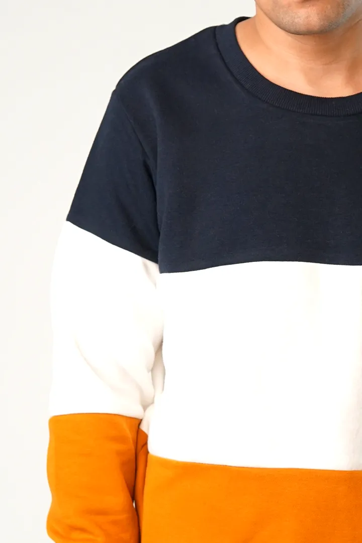 Spatter Color Block Sweatshirt